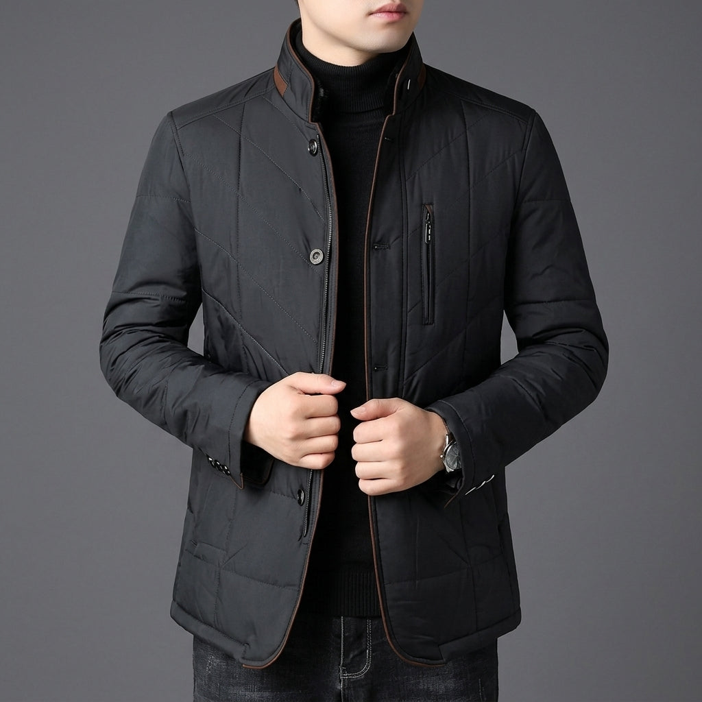 Jonathan | Evora Quilted Fur Collar Jacket