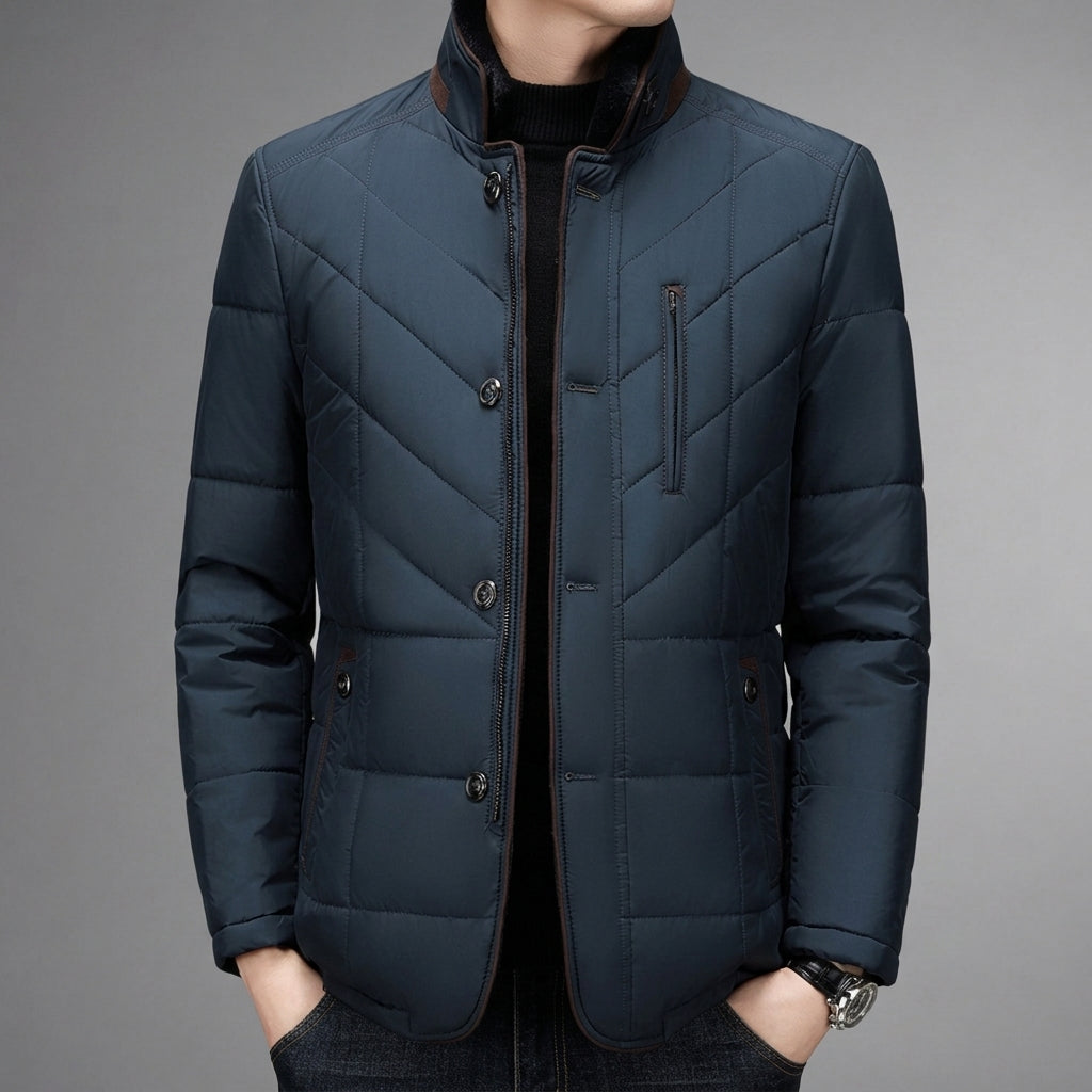 Jonathan | Evora Quilted Fur Collar Jacket