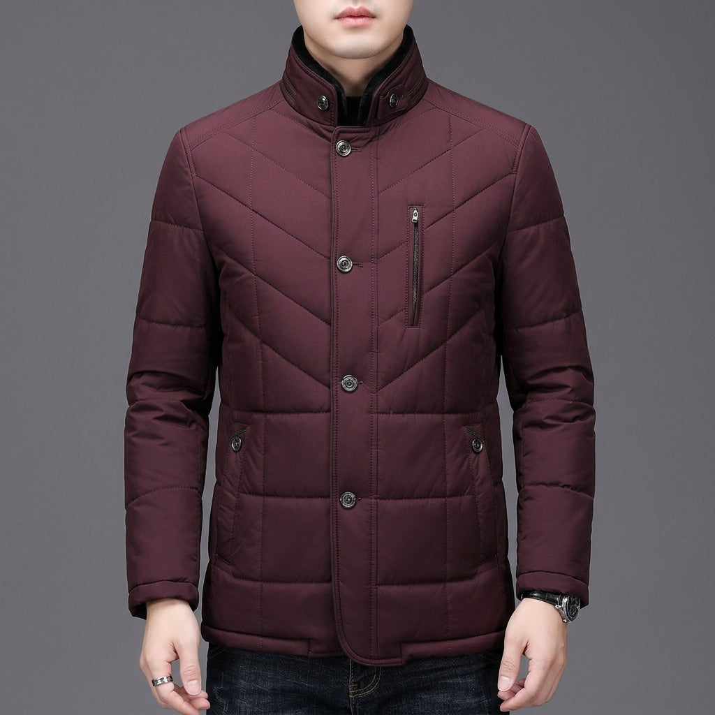 Jonathan | Evora Quilted Fur Collar Jacket