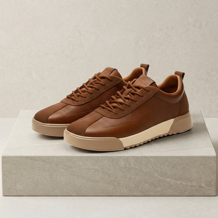 Jonathan | Venezia Contrast-Panel Leather Sneakers