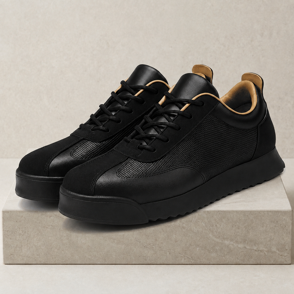 Jonathan | Venezia Contrast-Panel Leather Sneakers