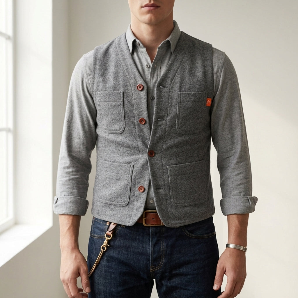 Joseph | Alvanti Vintage Cotton Button Vest