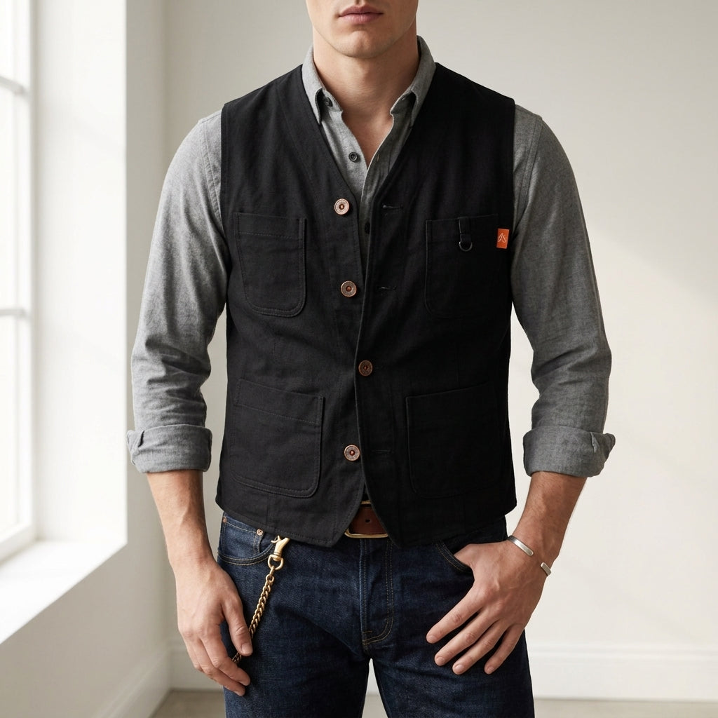 Joseph | Alvanti Vintage Cotton Button Vest