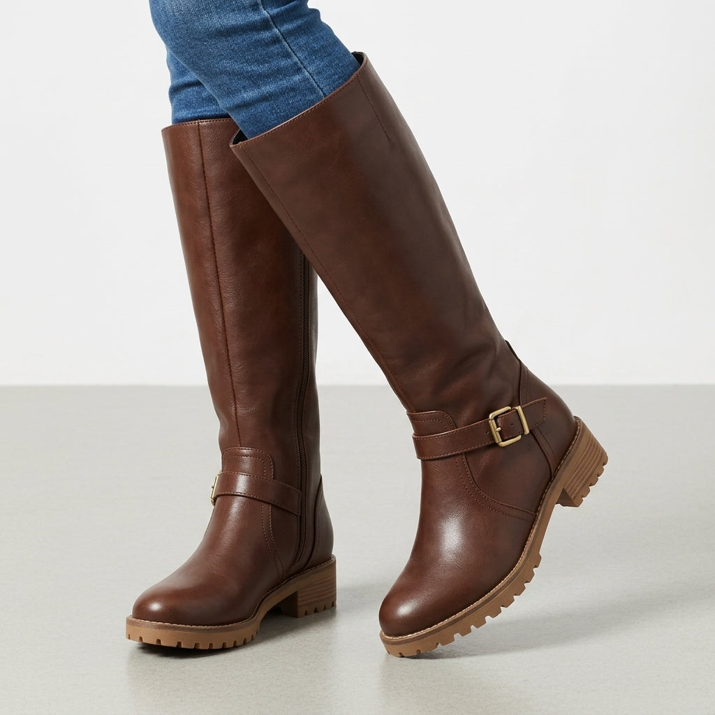 Josephine | Siracusa Orthopedic Buckle Knee Boots