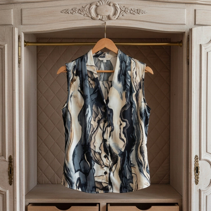 Layla | Lux Marble Print Shirt