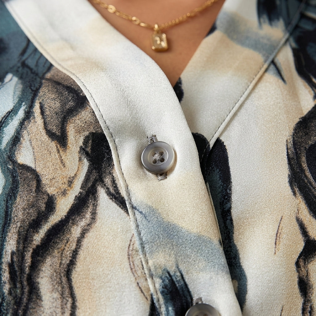 Layla | Lux Marble Print Shirt