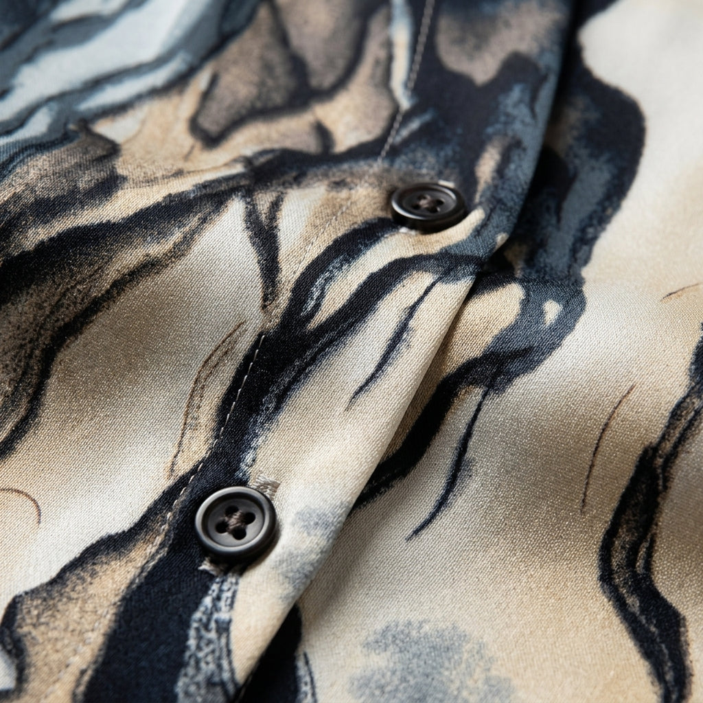 Layla | Lux Marble Print Shirt