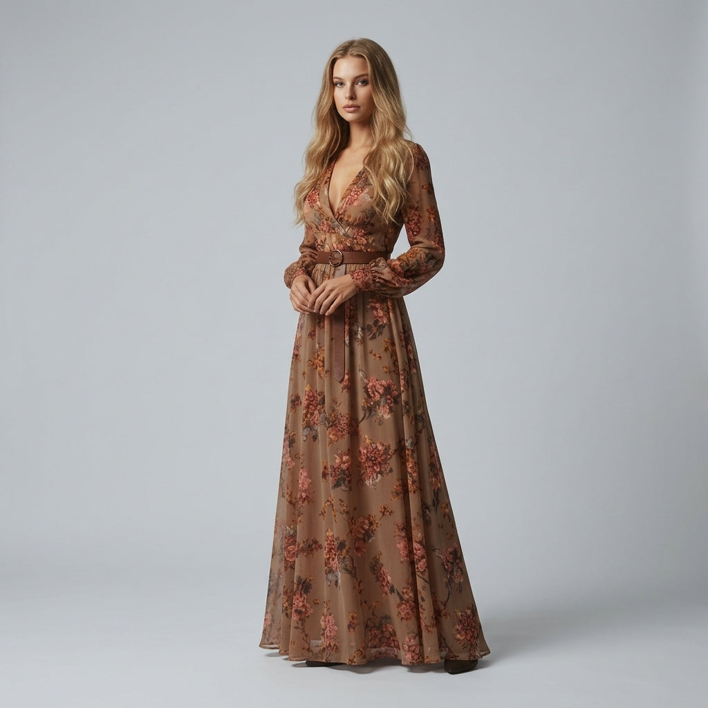 Leah | Granada Embroidered Maxi Dress