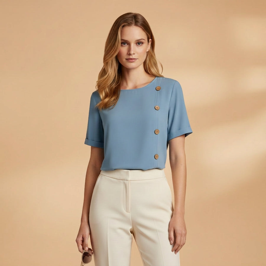 Leah | Ostuni Button Blouse