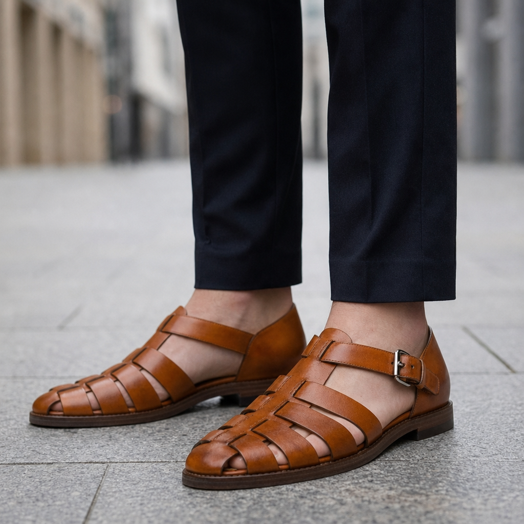 Leo | Getaria Leather Fisherman Sandals