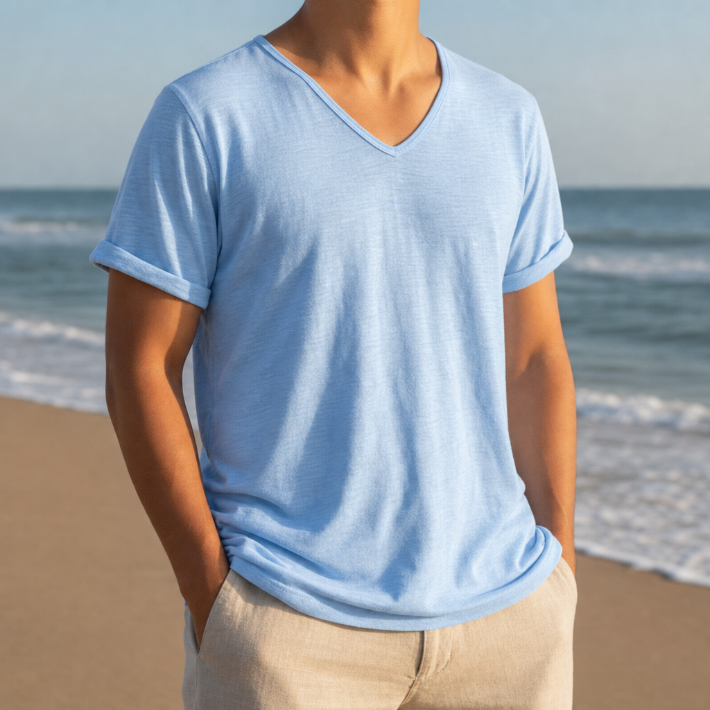 Levi | Grasse V-Neck Cotton Tee