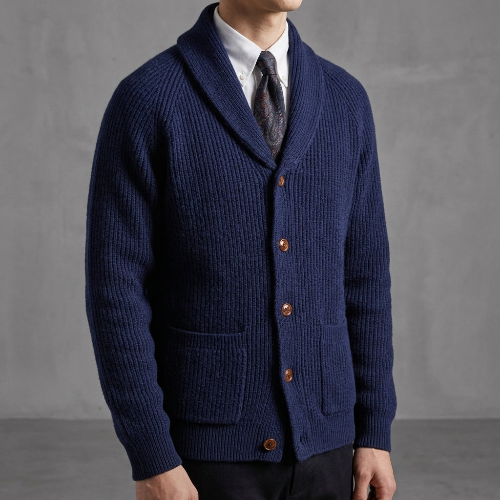 Levi | Raglan Shawl Collar Knitted Cardigan