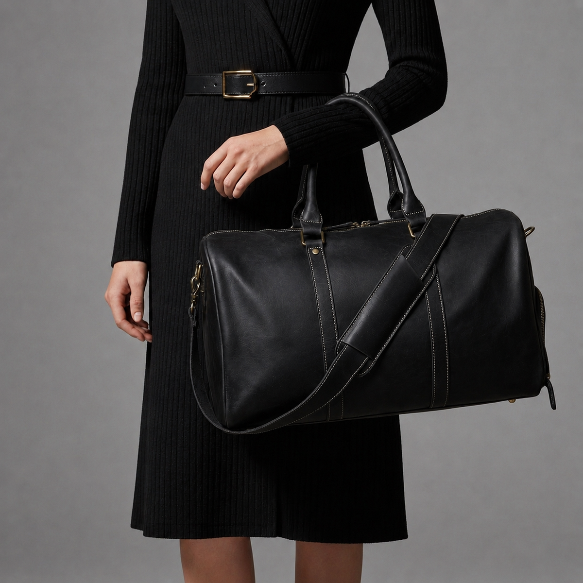 Lily | Lesvos Vintage Leather Duffel Bag