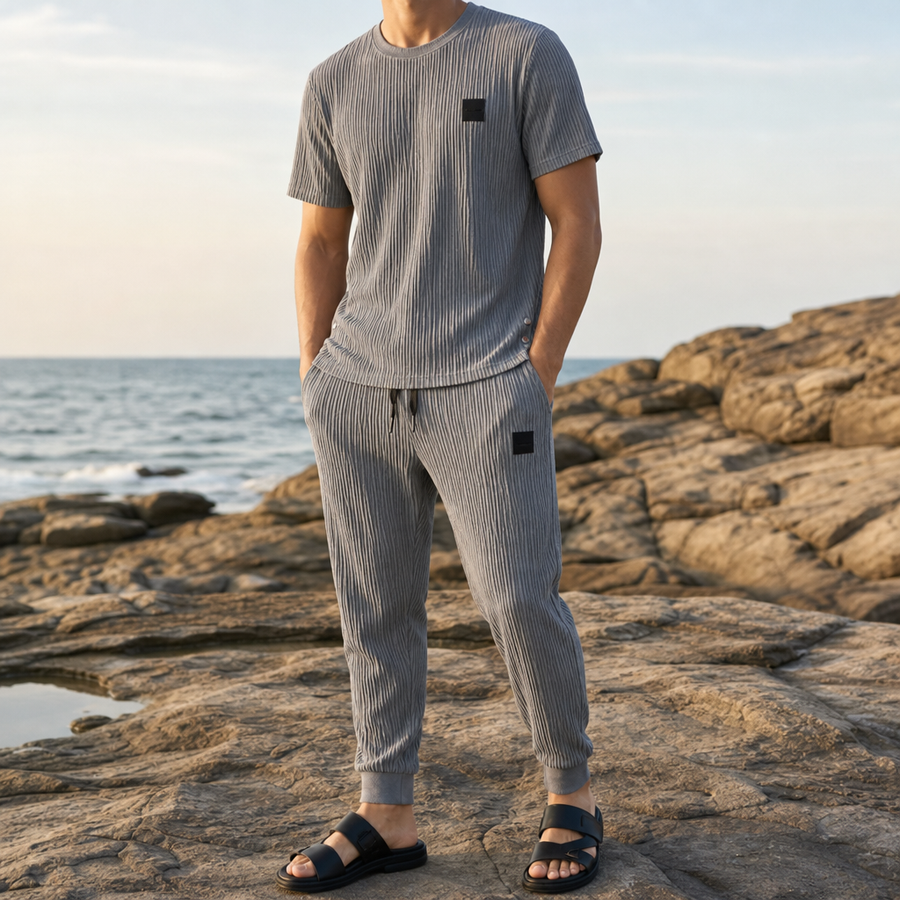 Logan | Poros Textured Ice Silk Set