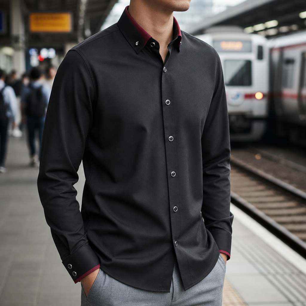 Lucas | Pollensa Contrast Collar Dress Shirt