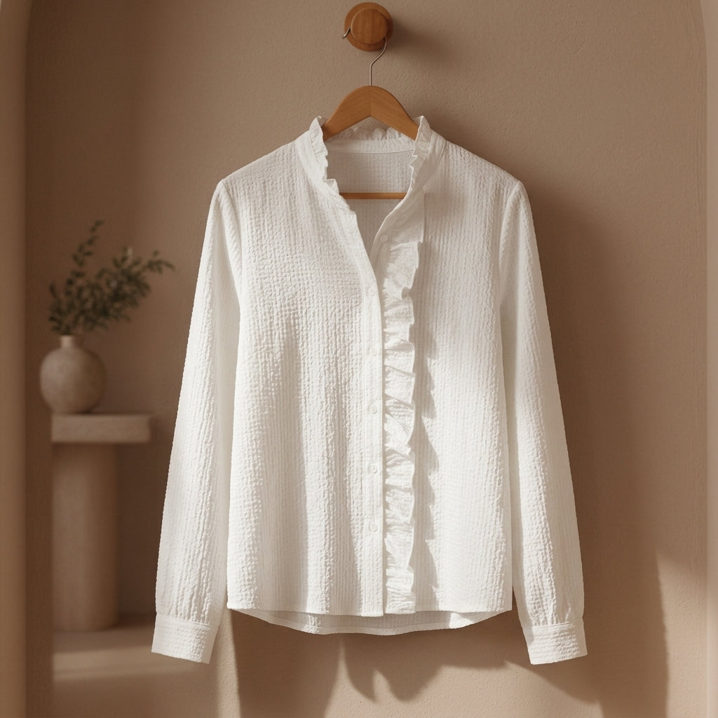 Lucy | Florence Striped Blouse with Ruffles