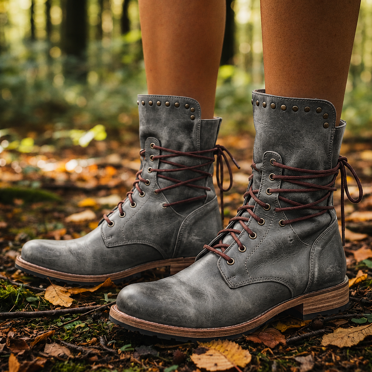Lucy | Girona Lace-Up Leather Boots