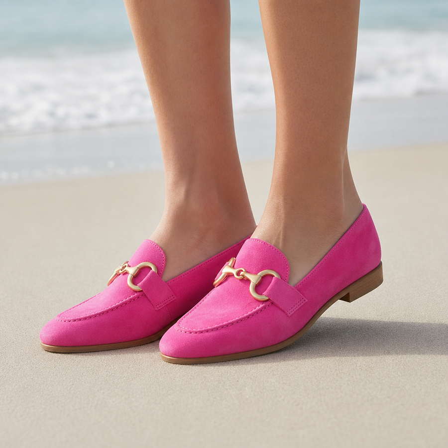 Lucy | Spetses Orthopedic Gold Detail Loafers