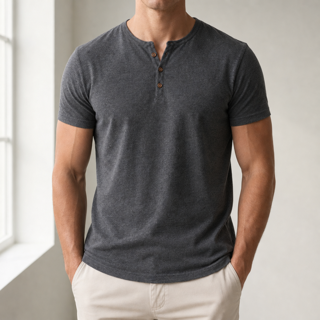 Luke | Obidos Slim Fit Henley Tee