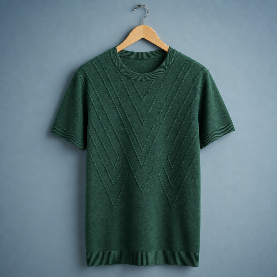 Luke | Segovia Geometric Knit Top