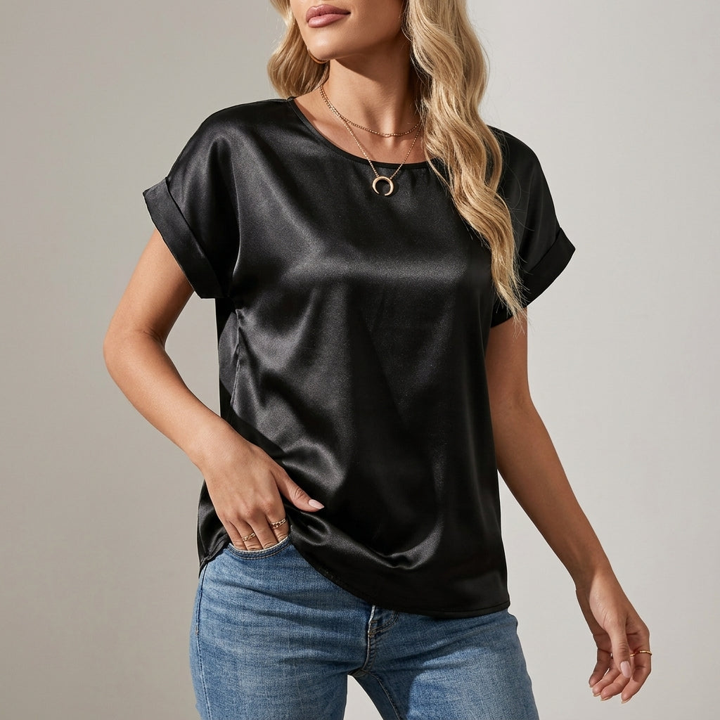 Madison | Lefkada Satin Relaxed Blouse