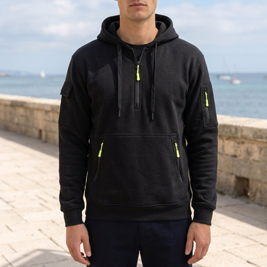 Mason | Oslo Men's Half Zip Pocket Hoodie
