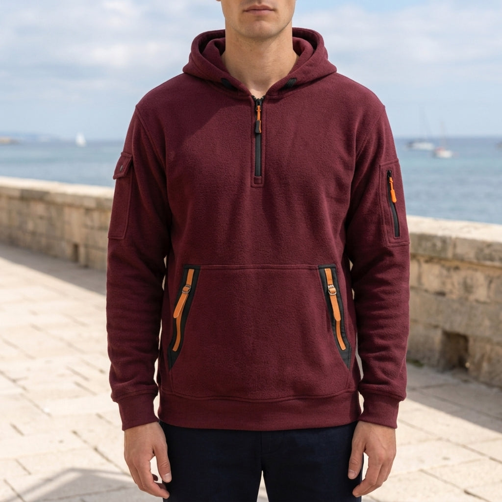 Mason | Oslo Men's Half Zip Pocket Hoodie