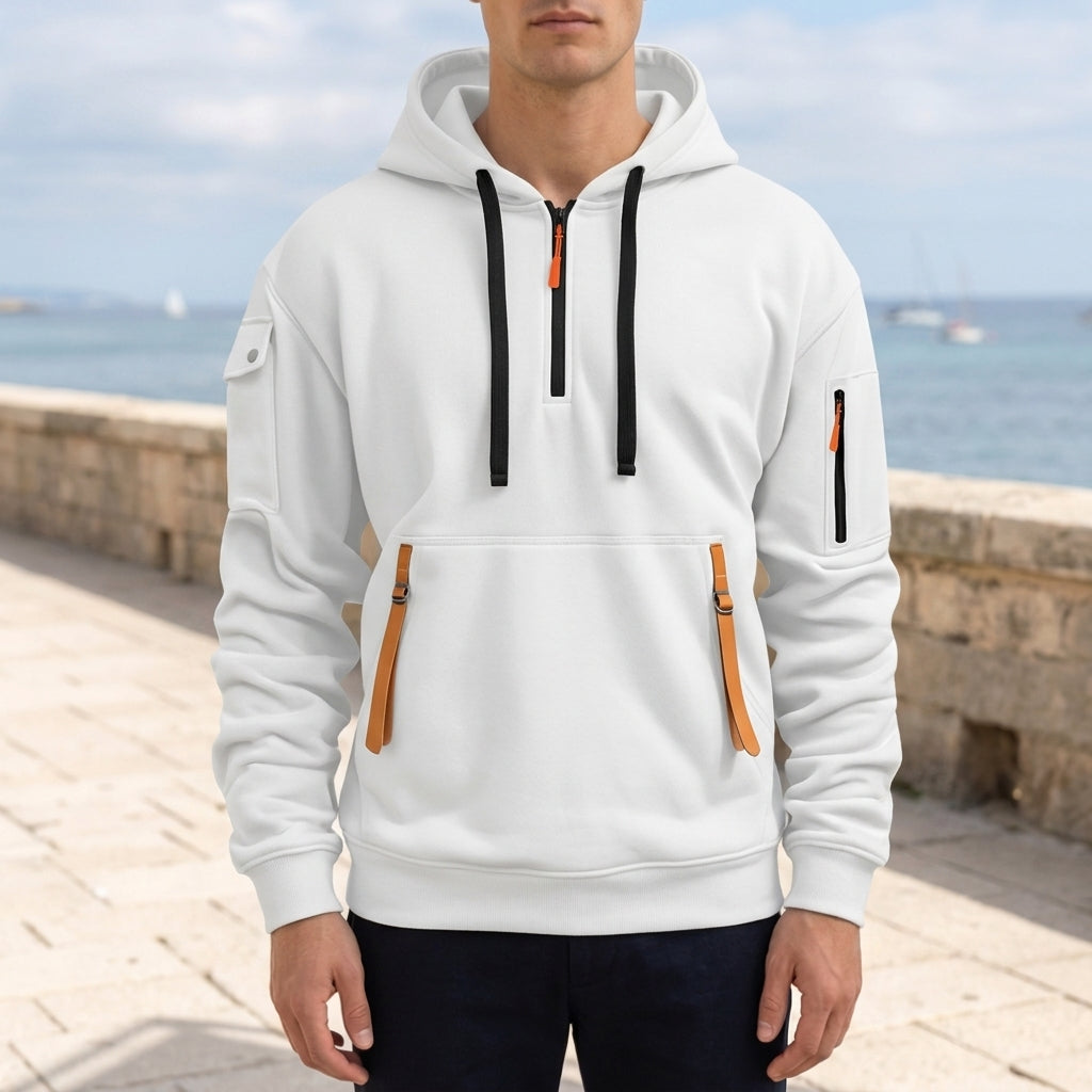 Mason | Oslo Men's Half Zip Pocket Hoodie