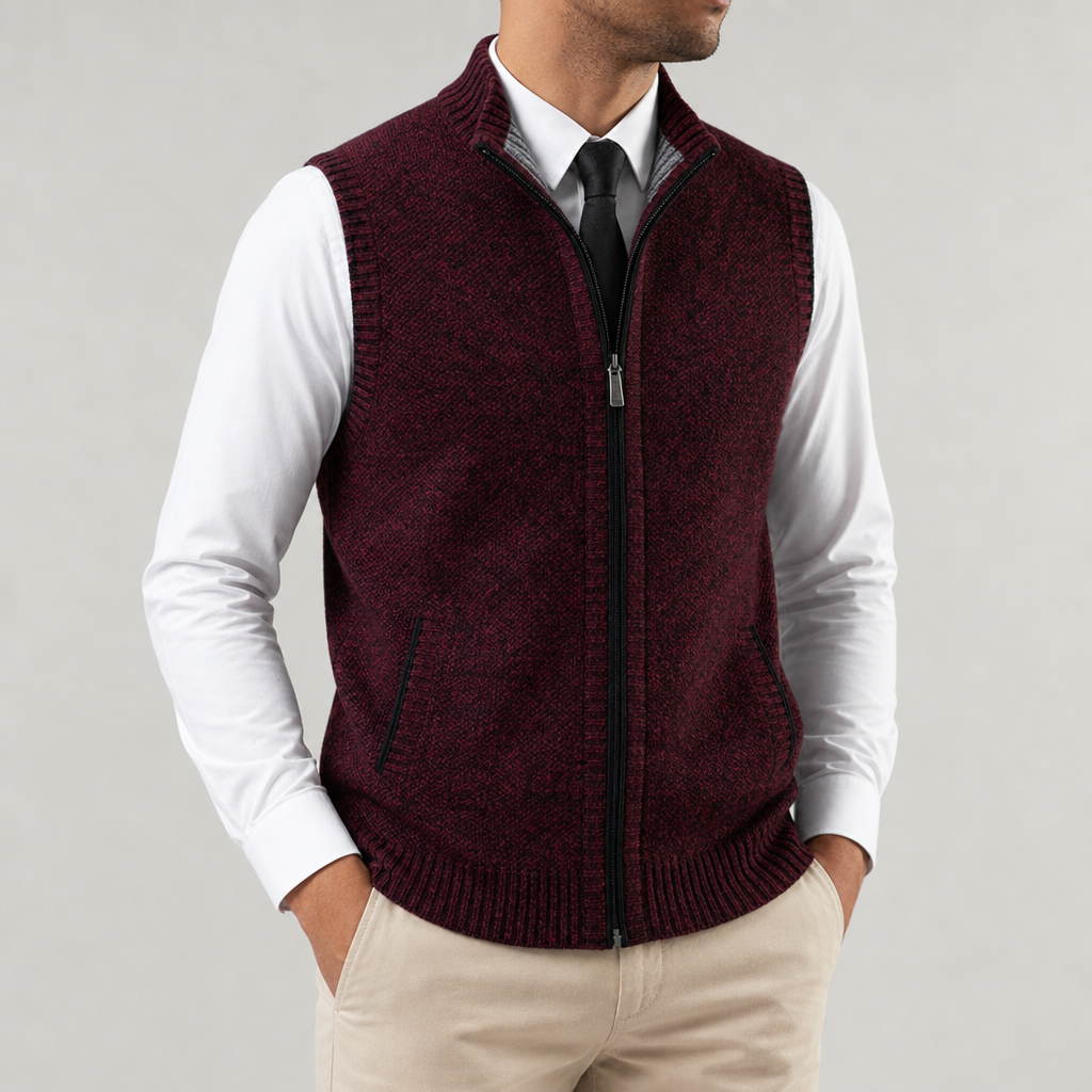 Mateo | Denia Zip-Up Knit Vest