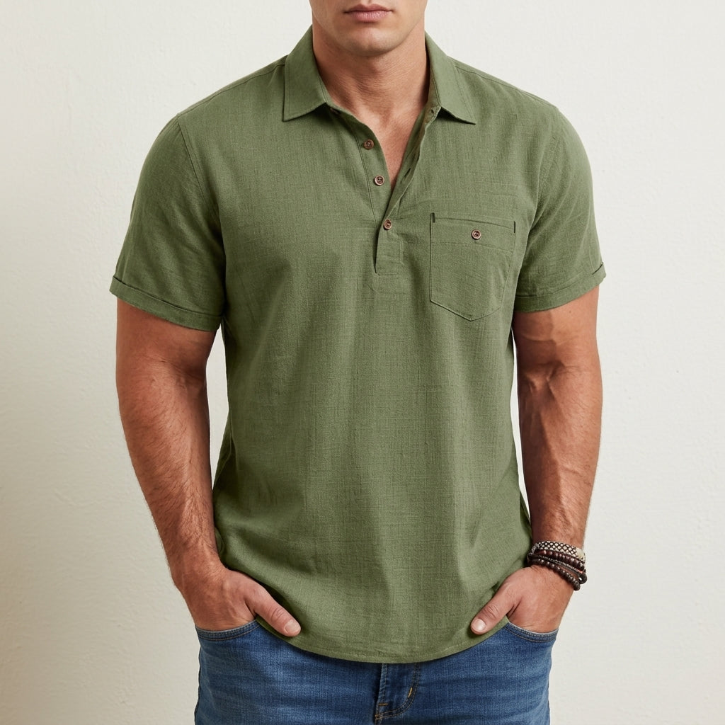 Mateo | Guimaraes Linen Polo Shirt