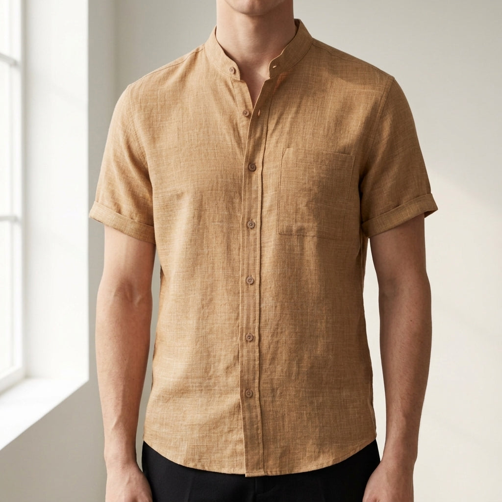 Mateo | Santorini Linen Style Shirt