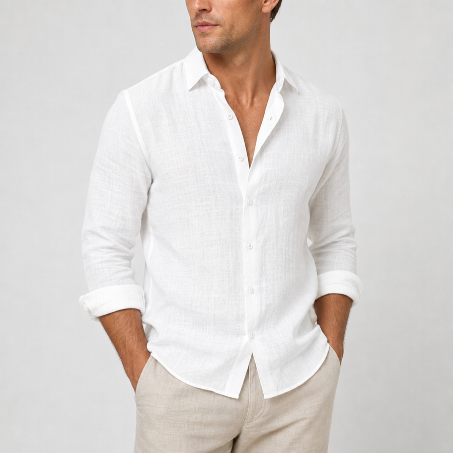 Matthew | Santander Linen Button-Up Shirt