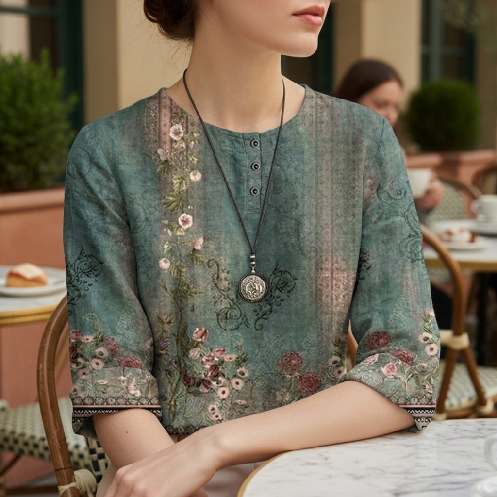 Mila | Ronda Vintage Print Blouse