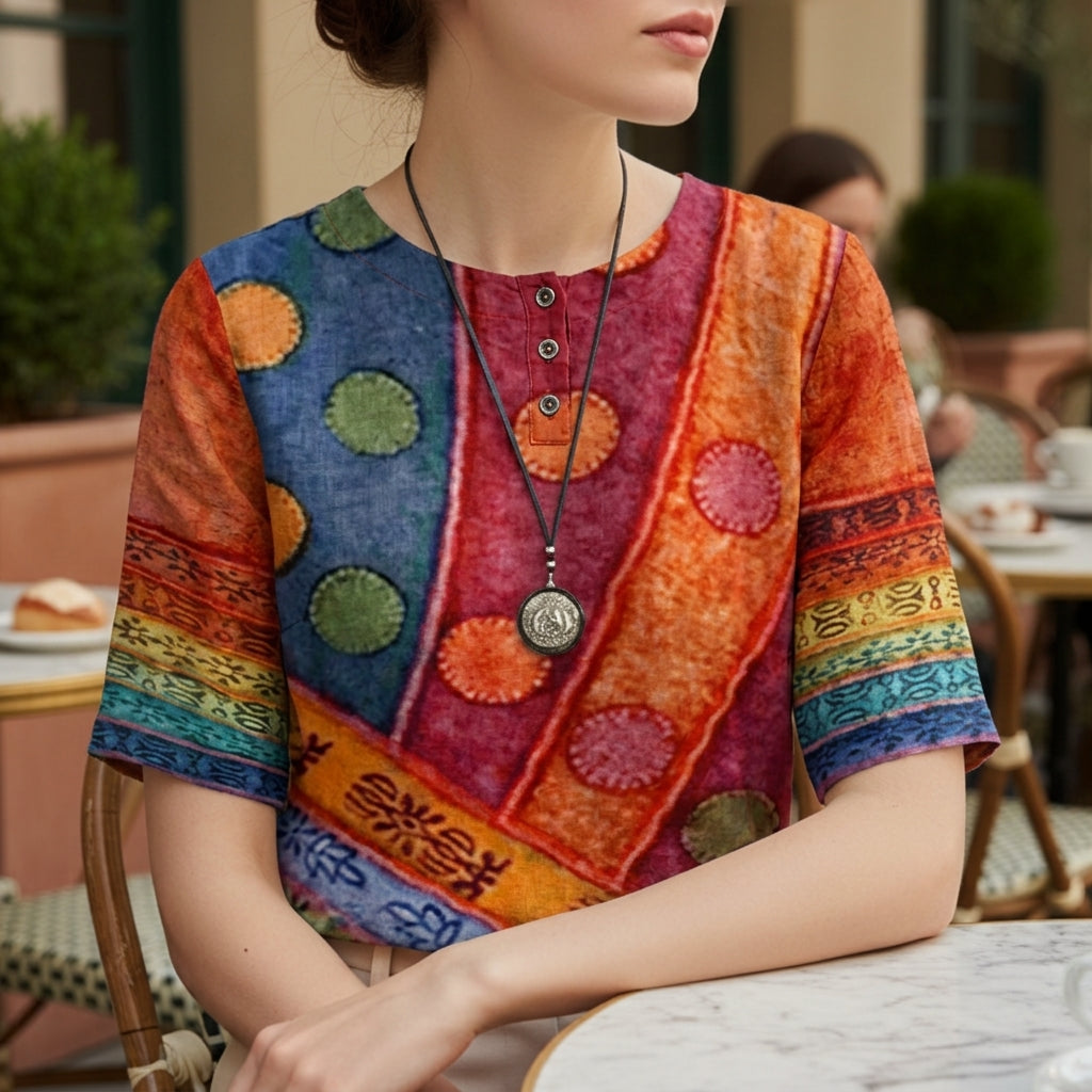 Mila | Ronda Vintage Print Blouse