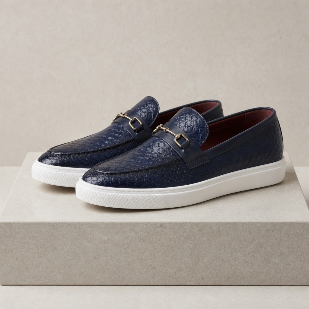Miles | Arles Croc Embossed Loafers
