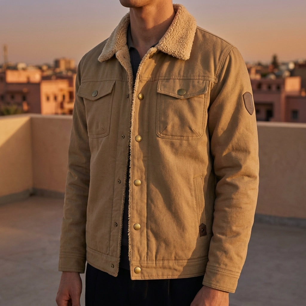 Miles | Bergen Men's Sherpa Collar Button-Down Jacket