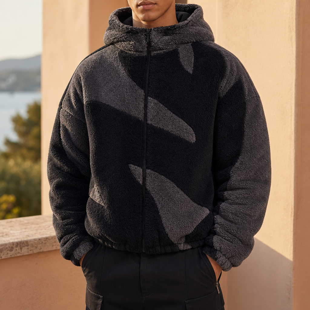 Miles | Funchal Sherpa Colour-Block Hoodie