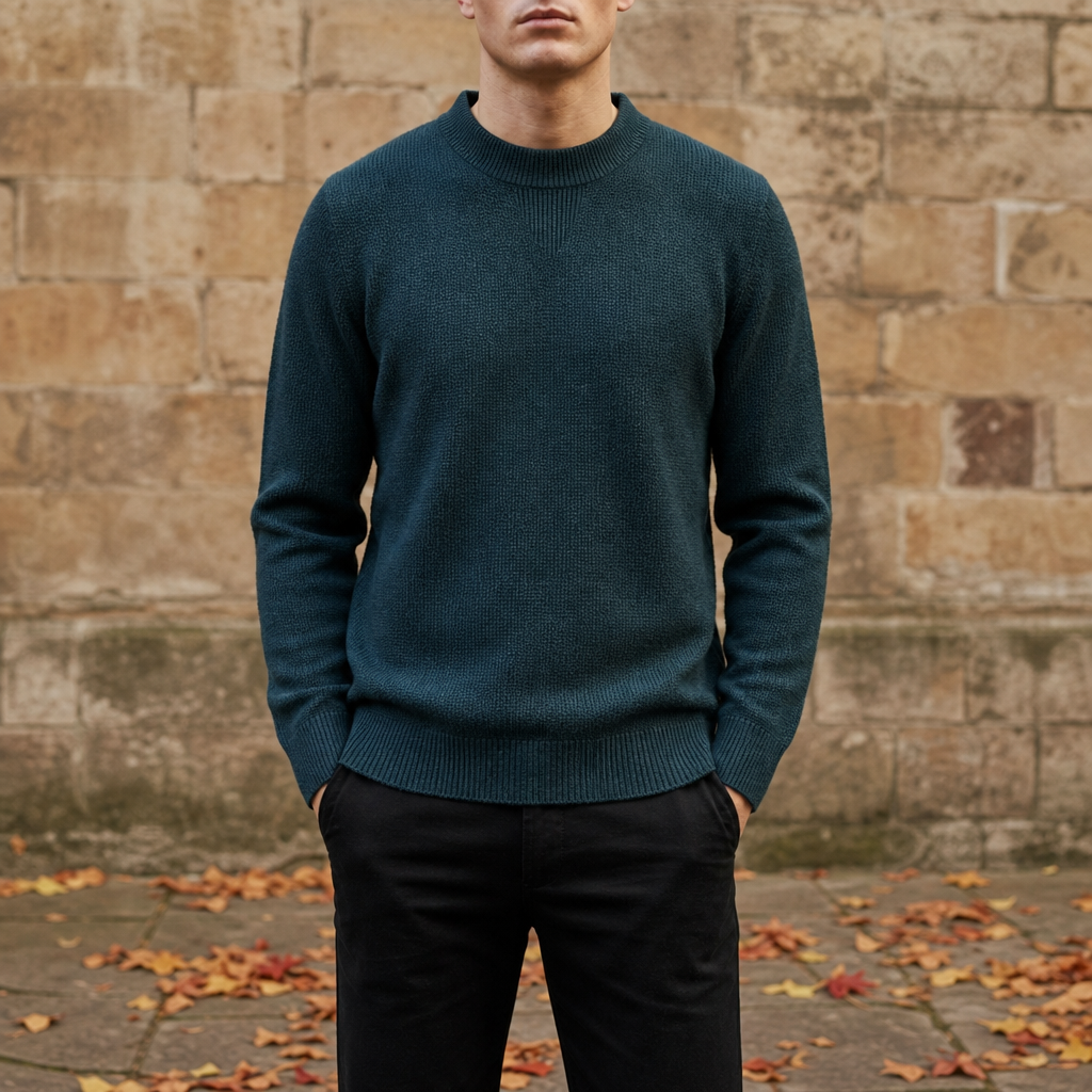 Miles | Lerici Jacquard Mock Neck Sweater