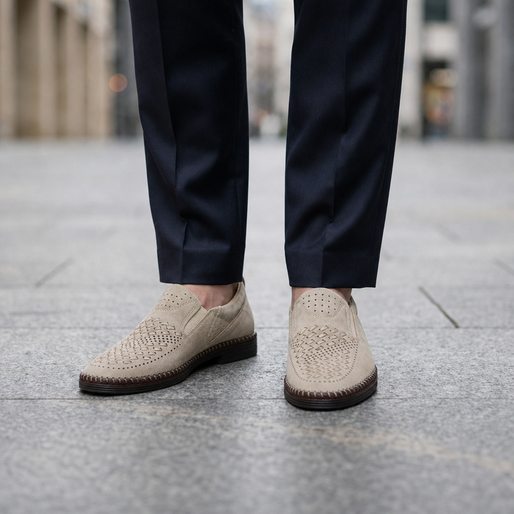 Miles | Lesvos Perforated Leather Loafers