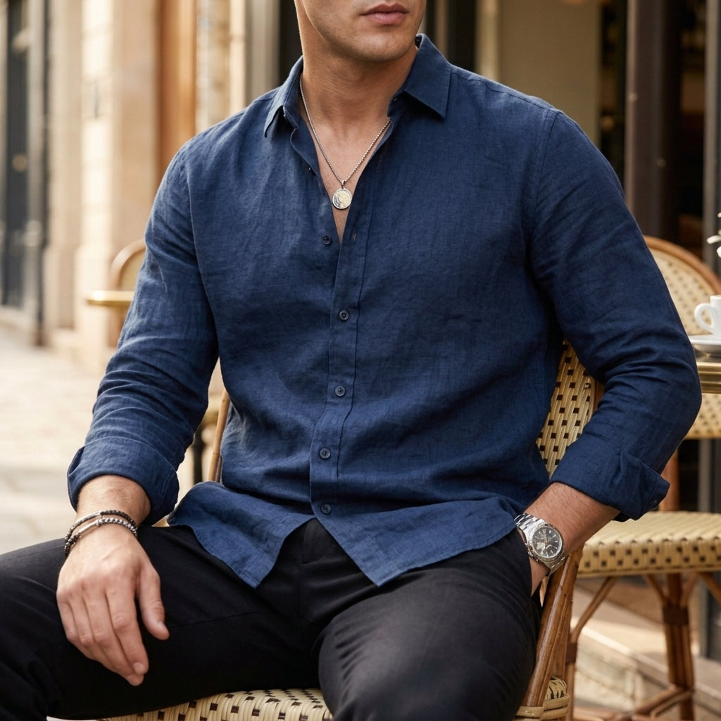 Miles | Rimini Linen Button-Up Shirt