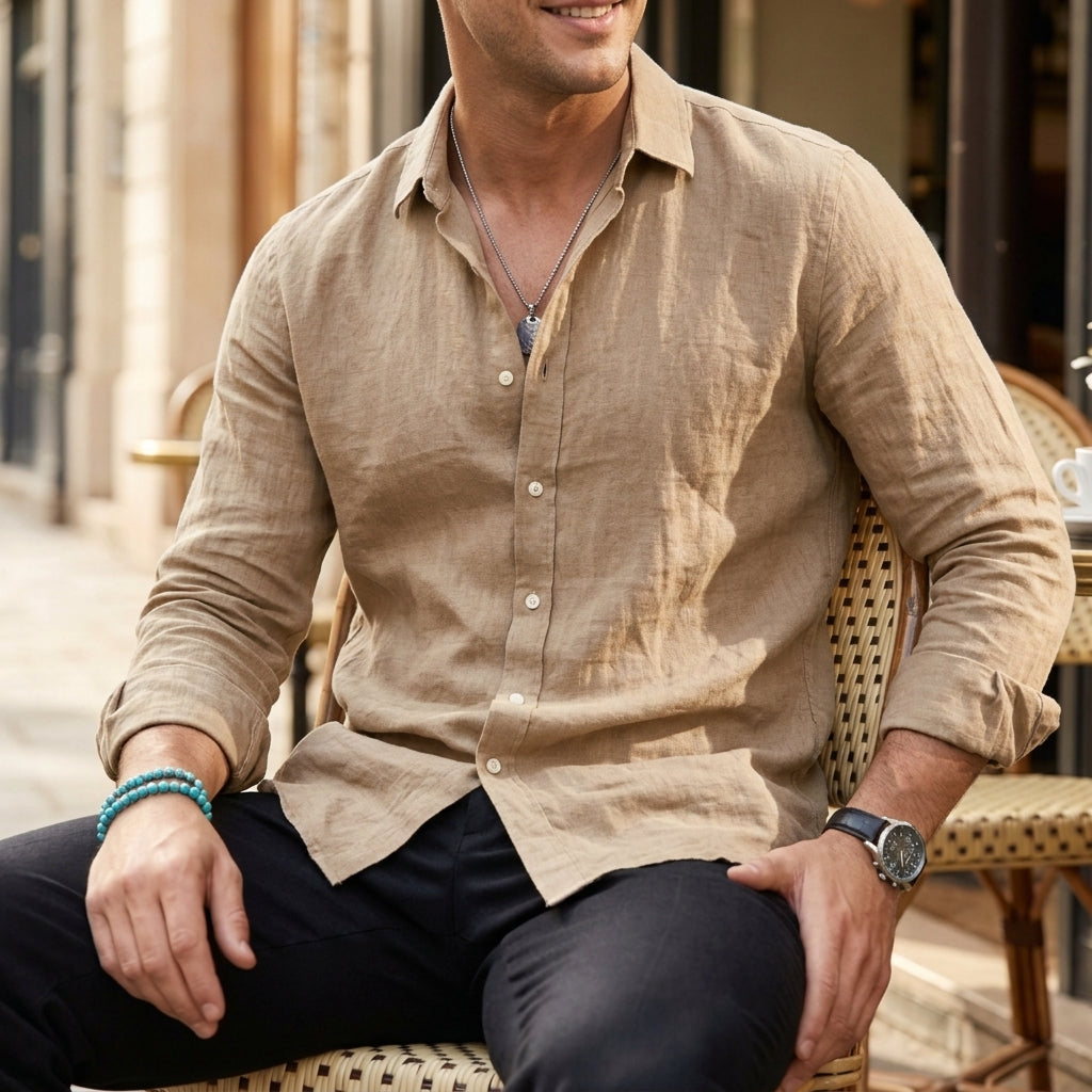 Miles | Rimini Linen Button-Up Shirt