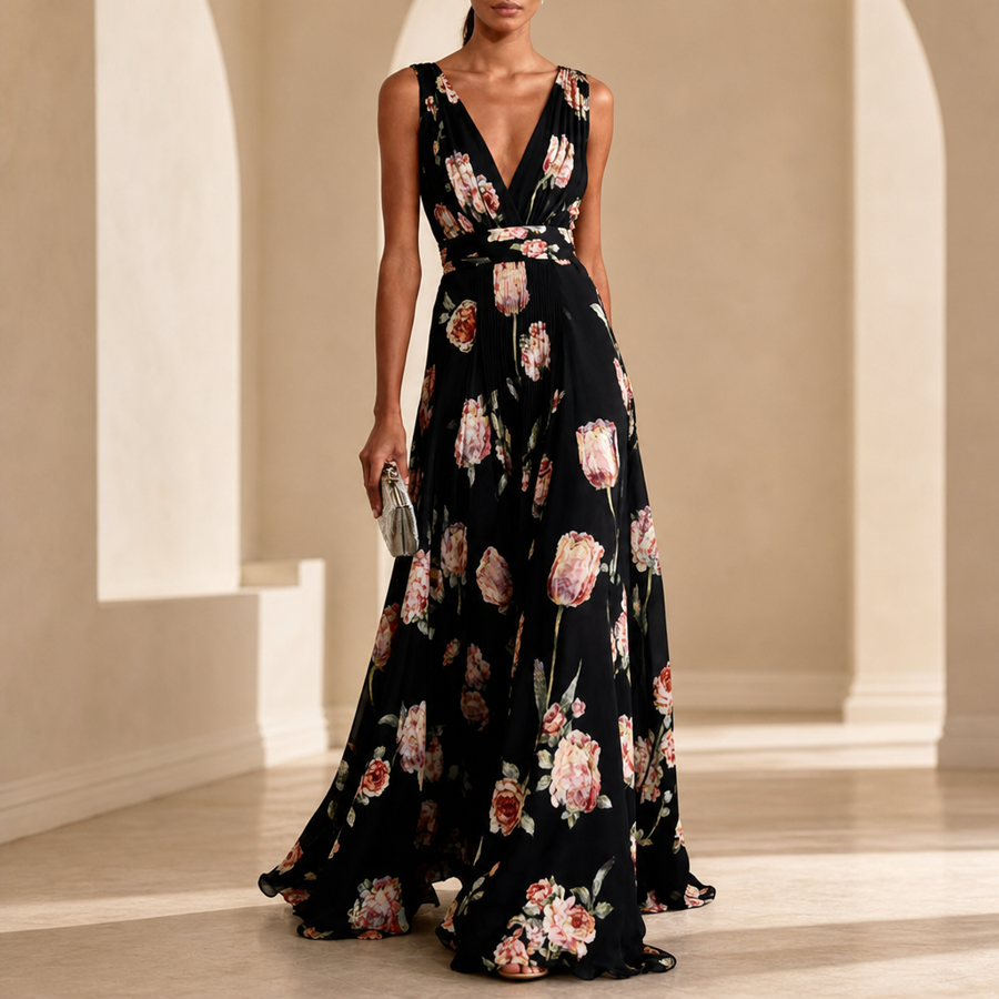 Natalie | Sete Floral Wrap Maxi Dress
