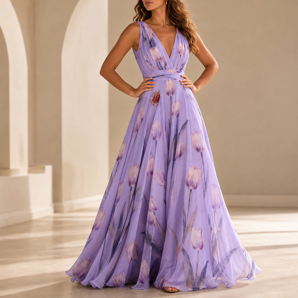 Natalie | Sete Floral Wrap Maxi Dress