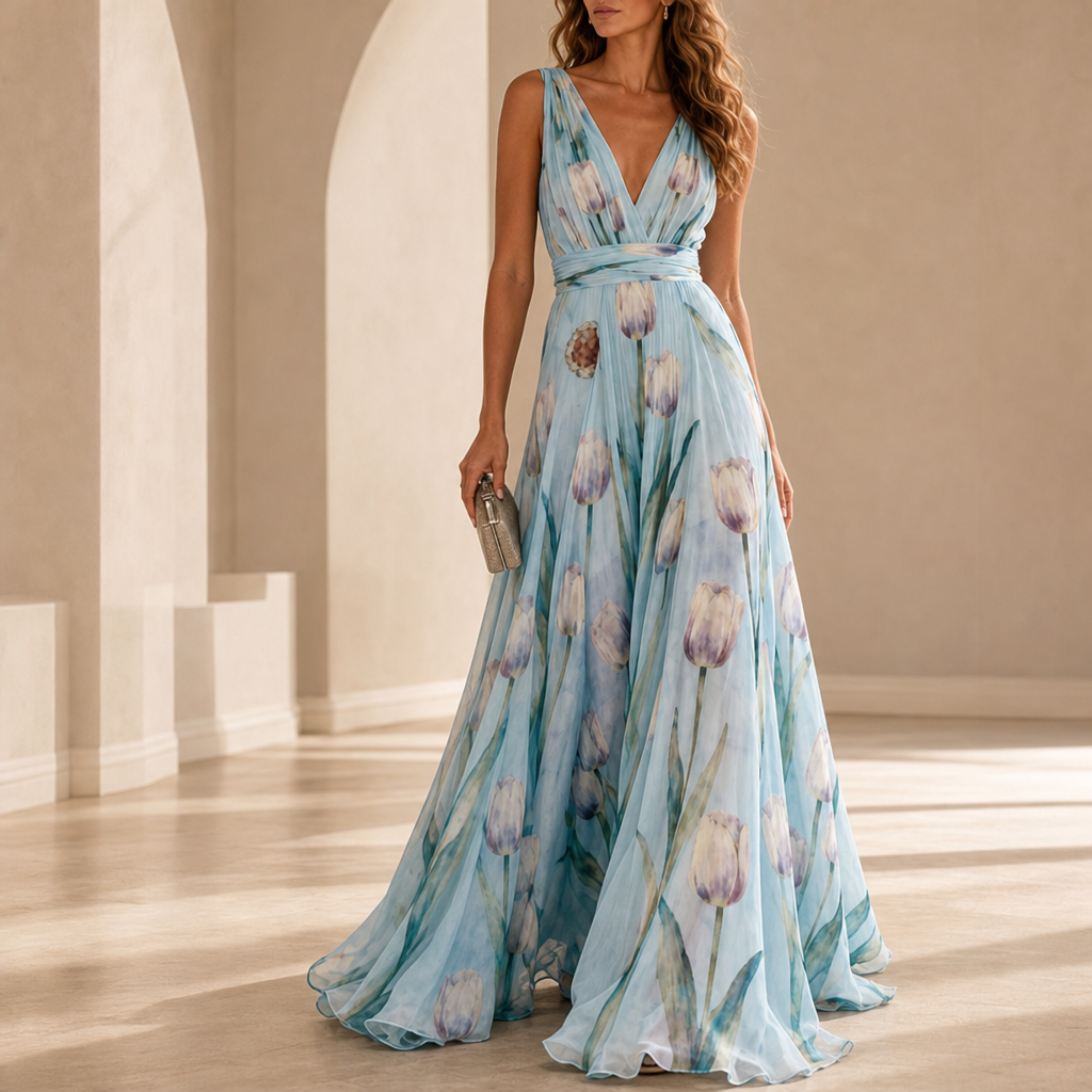 Natalie | Sete Floral Wrap Maxi Dress