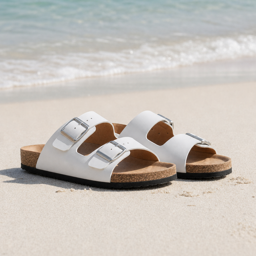 Nathan | Arles Double Strap Buckle Sandals
