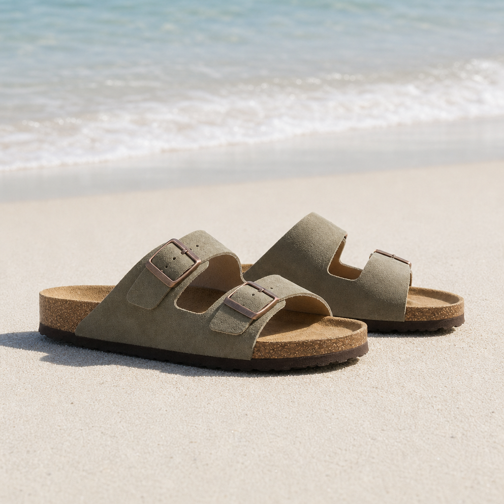 Nathan | Arles Double Strap Buckle Sandals