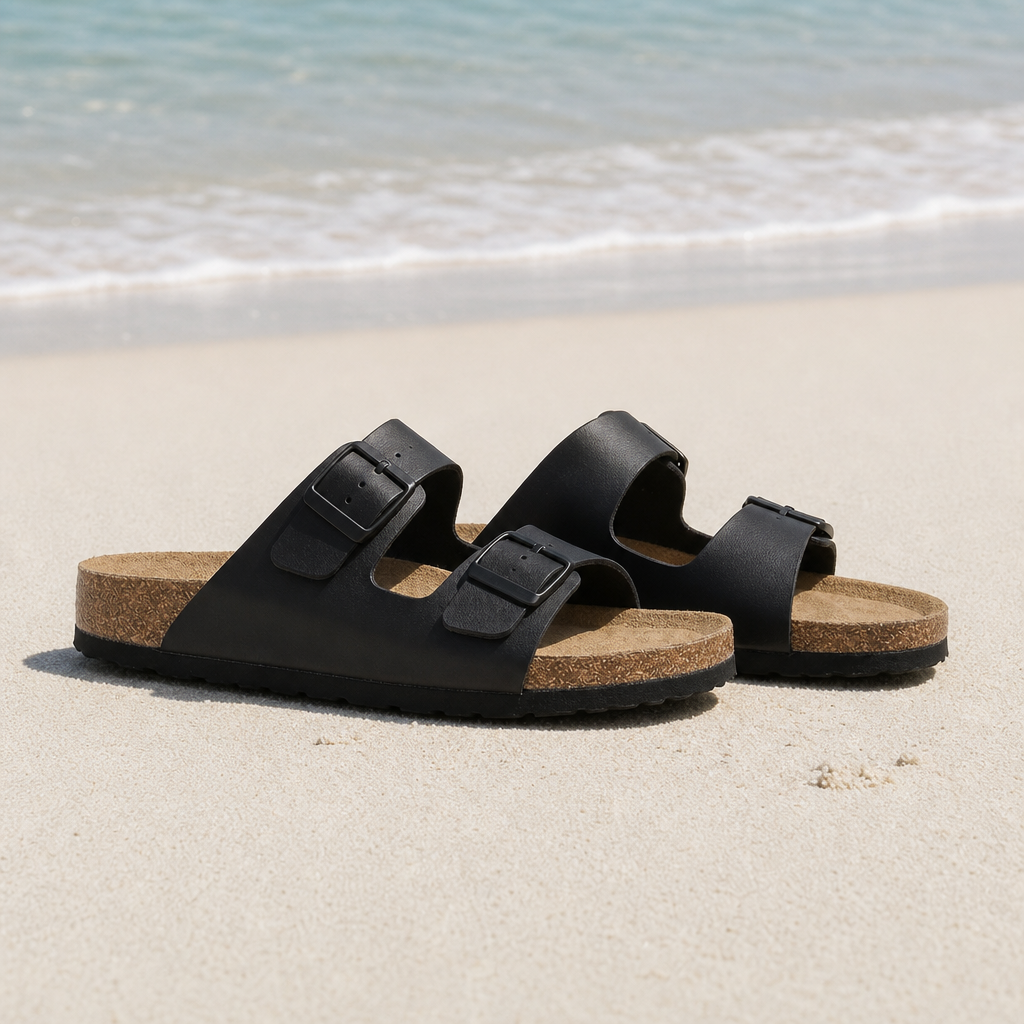 Nathan | Arles Double Strap Buckle Sandals