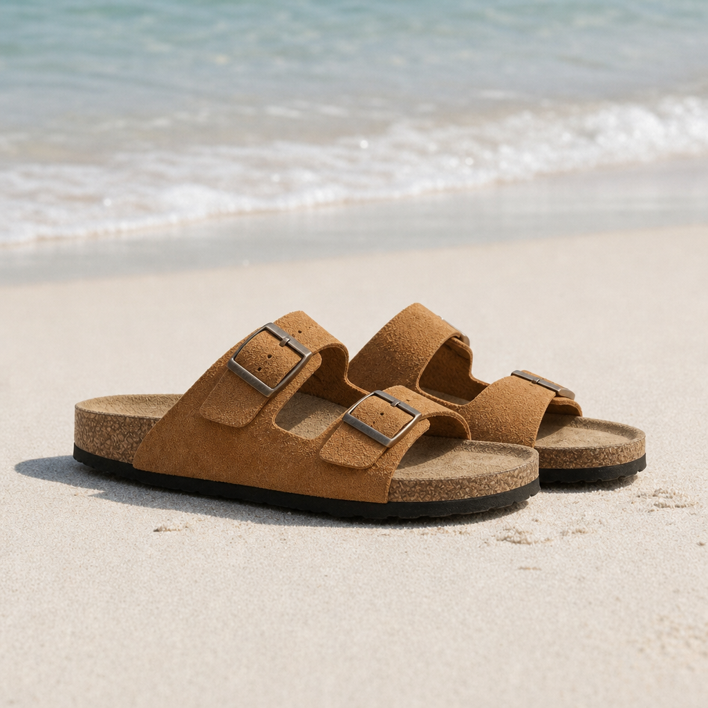 Nathan | Arles Double Strap Buckle Sandals