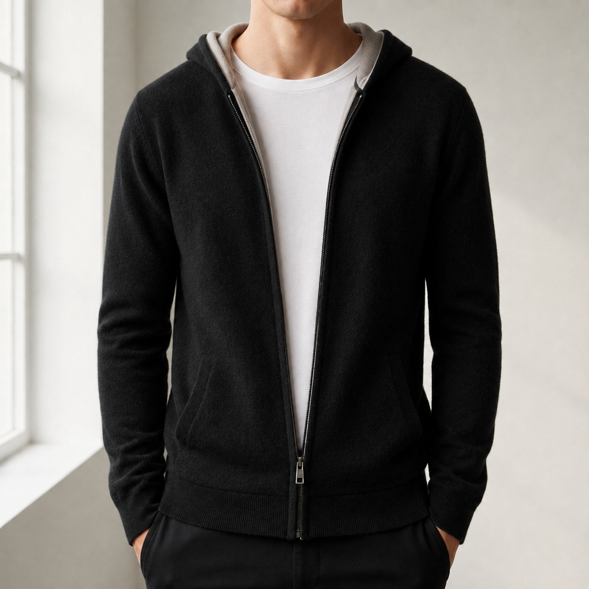 Nathan | Polignano Reversible Cashmere Hoodie