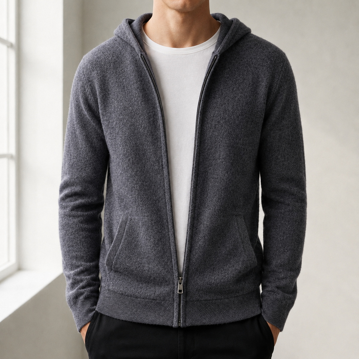 Nathan | Polignano Reversible Cashmere Hoodie